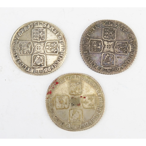 844 - Three x 1758 shillings.