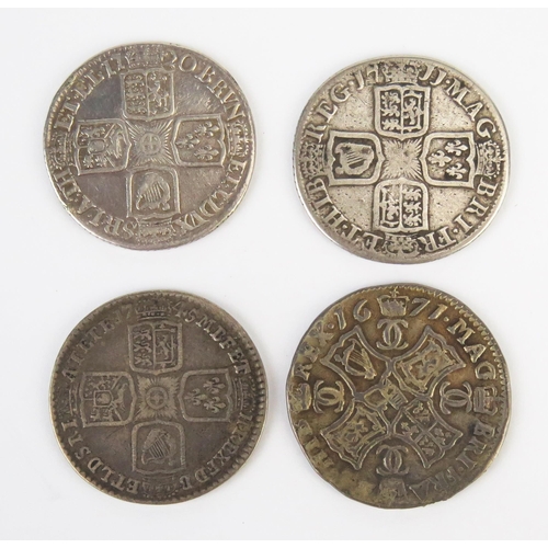 847 - 1711/1720/1745 Lima and 1671 Scottish shillings.