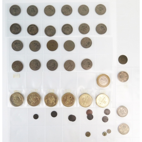 875 - An Album of GB Coinage including Victorian toy money, shillings and old £2 coins