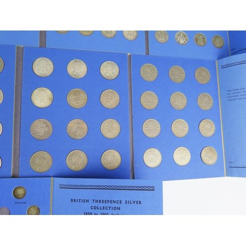 878 - A Collection of Silver Coinage in collector's sleeves including 3d, 6d, Half Crowns, Shillings and F... 