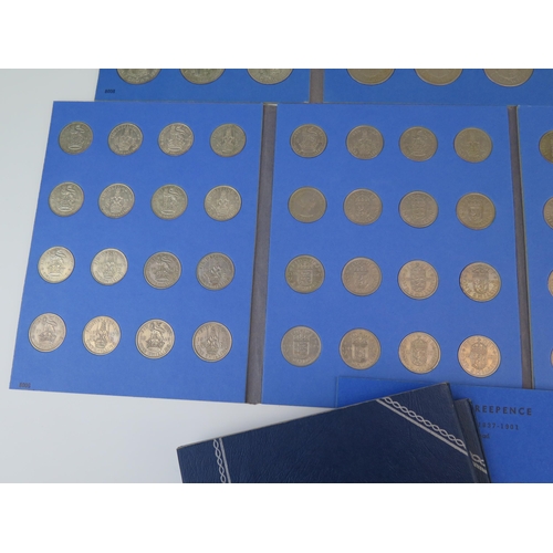 878 - A Collection of Silver Coinage in collector's sleeves including 3d, 6d, Half Crowns, Shillings and F... 