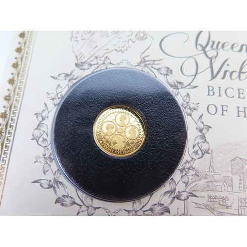 879 - A Jubilee Mint 200th Anniversary of Queen Victoria Solid Gold Coin Cover, with COA Ltd. Ed. 299 and ... 