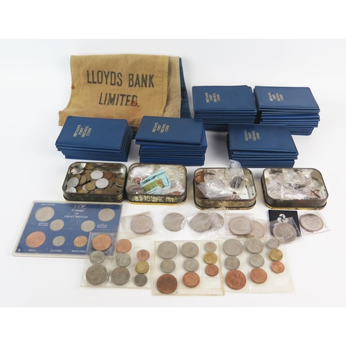 910C - A large Number of Britain's First Decimal Coin Packs, other coins and bank bags