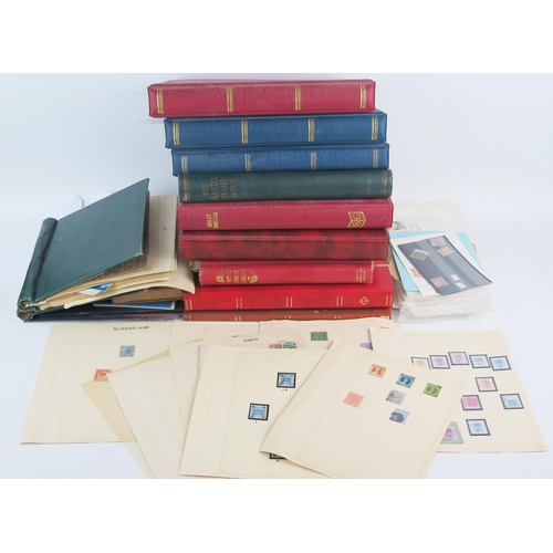 910D - A Collection of Stamps arranged in eleven albums, stockbooks and loose including British Empire K.U.... 