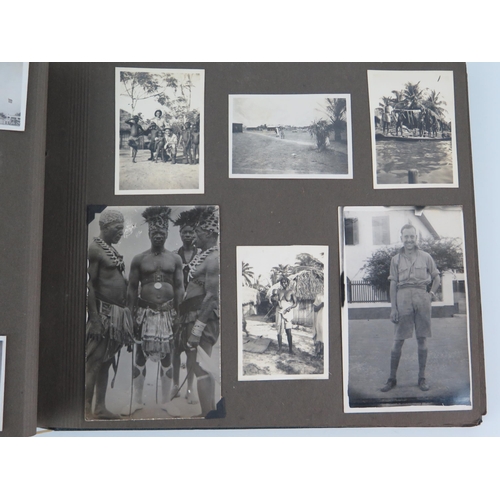 917 - A personal album of photographs of R.A.F. personnel, aircraft, Montgomery, King George VI and native... 