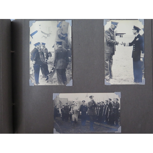 917 - A personal album of photographs of R.A.F. personnel, aircraft, Montgomery, King George VI and native... 