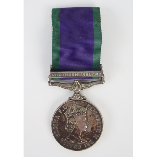 924 - An Elizabeth II General Service Medal to 23968342 Cpl. B T Manners. REME, with Northern Ireland Clas... 