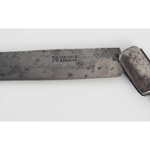 926 - A late 19th century Italian vendetta knife, with 17.5cm folding single edged steel blade, stamped 76... 