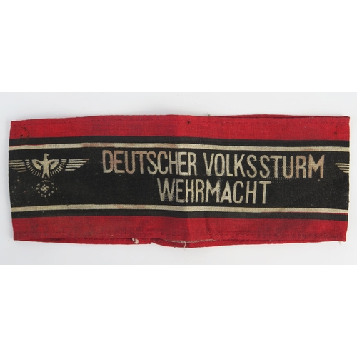 963 - A Third Reich period, Volkssturm printed linen arm band