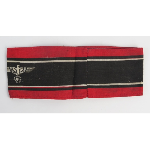 963 - A Third Reich period, Volkssturm printed linen arm band