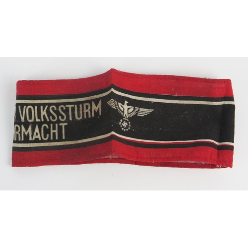 963 - A Third Reich period, Volkssturm printed linen arm band