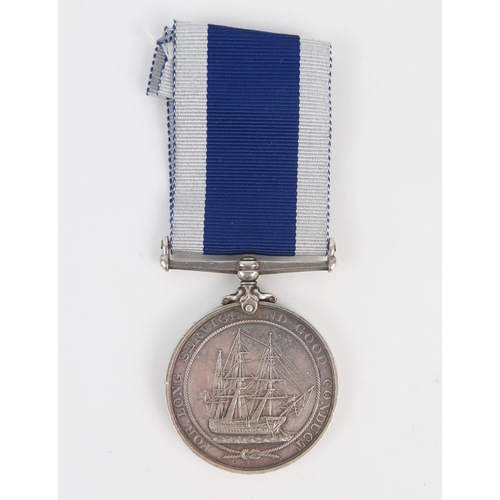 976 - A George V Naval Long Service and Good Conduct Medal to 194705 W.H. Boasden. PO. HMS Defiance.