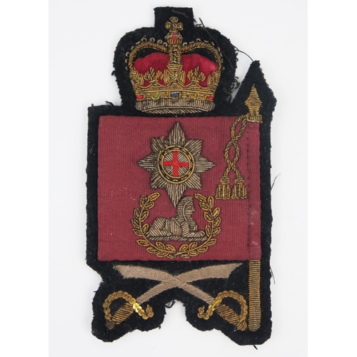 981 - A Coldstream Guards senior NCO's cloth badge with bullion stitchwork.