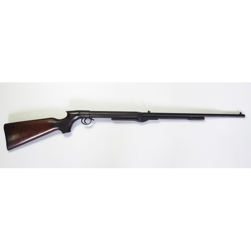 982 - A BSA .177 calibre air rifle, with under lever action, overall length 111cm long.