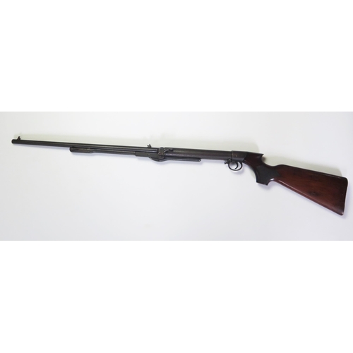 982 - A BSA .177 calibre air rifle, with under lever action, overall length 111cm long.