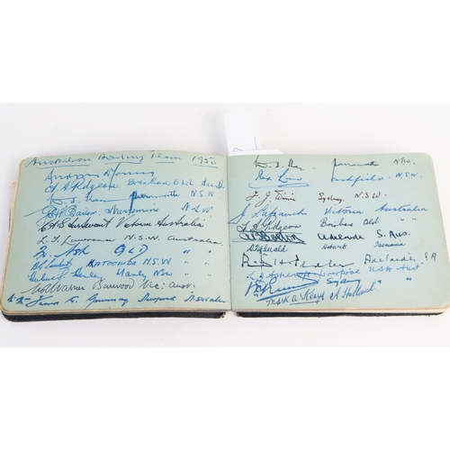 1715 - An Autograph Book including Australian Bowling Team 1950, Bristol Rovers, Sheffield Wednesday, Tommy... 