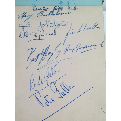 1715 - An Autograph Book including Australian Bowling Team 1950, Bristol Rovers, Sheffield Wednesday, Tommy... 