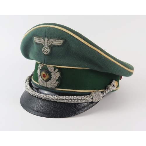 1528A - A Third Reich period style German Officers Peak Cap