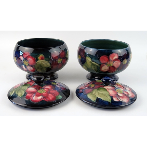 1389 - A pair of Moorcroft pottery bowls and cover with 