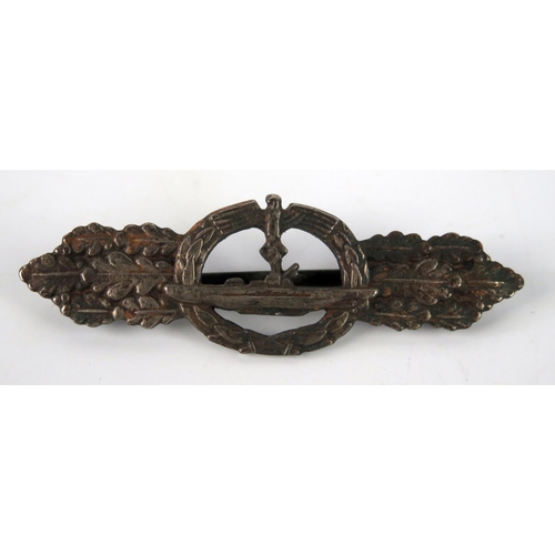 1531 - A Third Reich period Kreigsmarine U-boat  bronze badge.