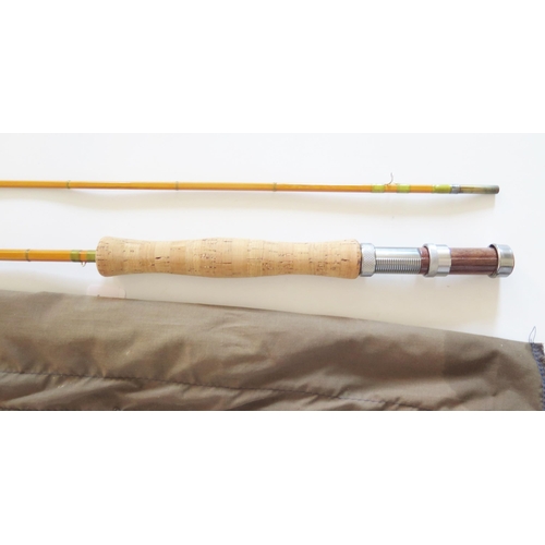 1587 - A modern two-piece split cane trout rod, 6ft 6ins, in canvas bag