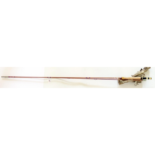 1588 - A Davenport & Fordham Ltd, two-piece split cane trout rod, 9ft. with canvas bag.