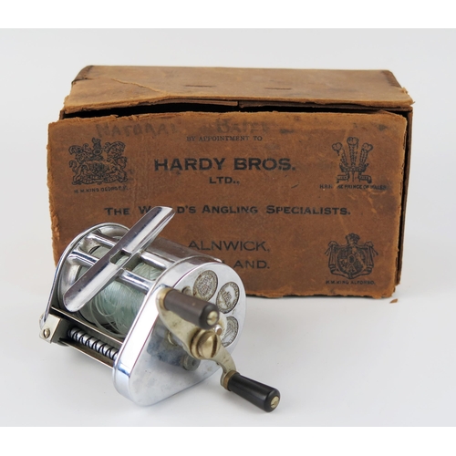 1592 - Hardy Brothers, Alnwick, The Elarex multiplying reel, contained in a Hardy cardboard box.