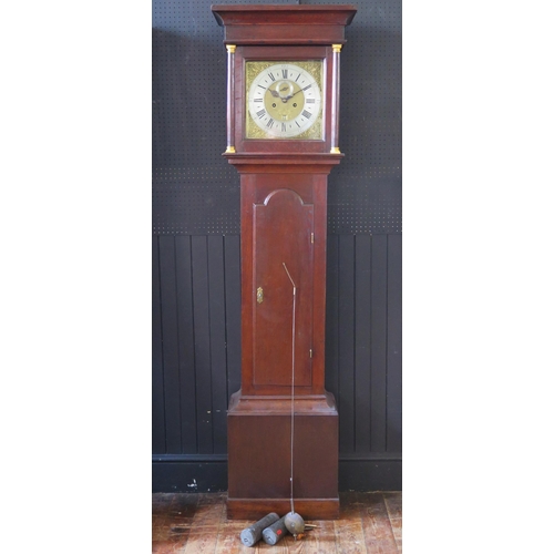 1670 - William Stumbles, Totnes, an oak longcase clock, the eight day five pillared twin train movement str... 