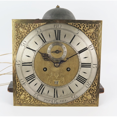 1670 - William Stumbles, Totnes, an oak longcase clock, the eight day five pillared twin train movement str... 