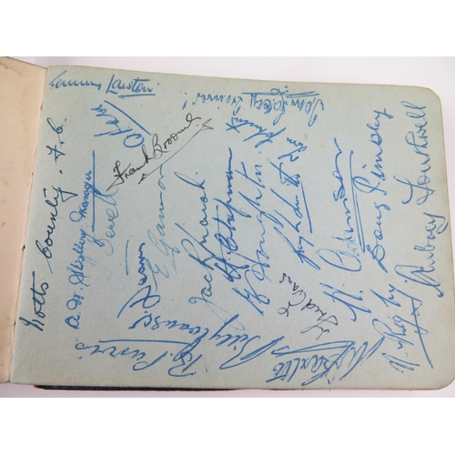 1715 - An Autograph Book including Australian Bowling Team 1950, Bristol Rovers, Sheffield Wednesday, Tommy... 