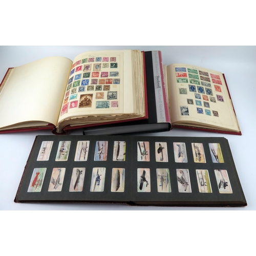 1719 - Two albums and one file of British, World, Dominion and other postage stamps, together with a cigare... 