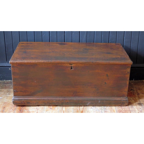 1780 - A 19th century mahogany seaman's chest, of rectangular outline, with hinged lid, 78cm wide.