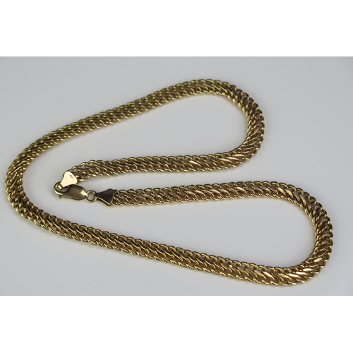 78 - A 9ct Gold Fancy Link Necklace, 18.5