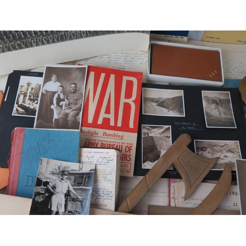 1549 - A collection of World War II period and earlier ephemera, includes diaries from 1937 onwards with ne... 