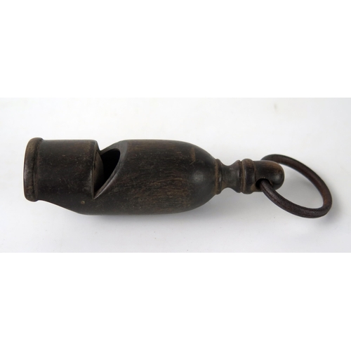 1585 - An L.S.W.R. Horn or Bone whistle, with loop suspension,