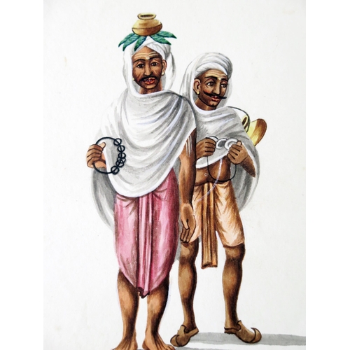 1751 - A collection of Indian watercolours depicting servants, street vendors and assorted castes.