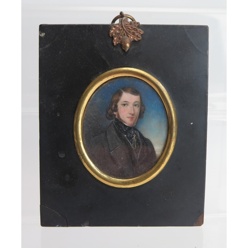 1760 - A 19th Century Portrait Miniature of a young gentleman.  Ivory exemption number TJSZA4CM