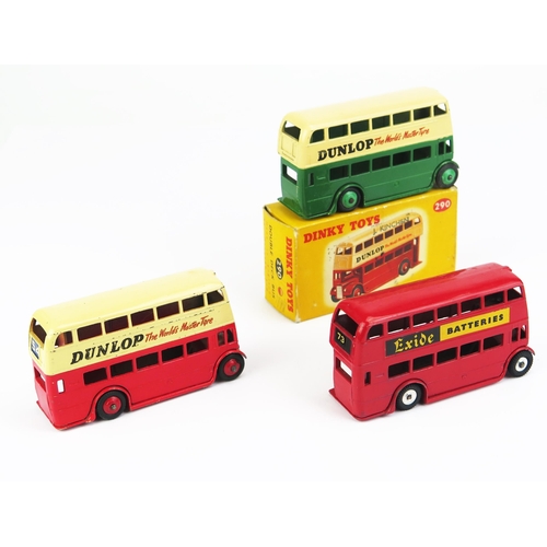 1142 - Dinky Double Deck Buses (all type 3 Leyland grilles) -  29c (290) x2 