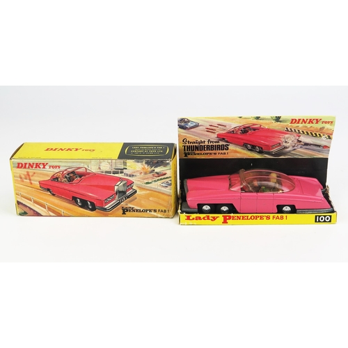 1146 - Dinky 100 Lady Penelope's Fab 1 - pink, clear sliding roof with pink stripes (early issue), Lady Pen... 