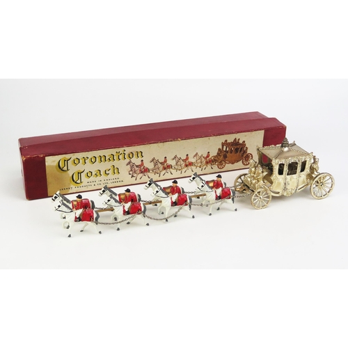 1169 - Lesney Large Scale Coronation Coach (Matchbox Interest) - pale gold-silver colour - excellent in exc... 