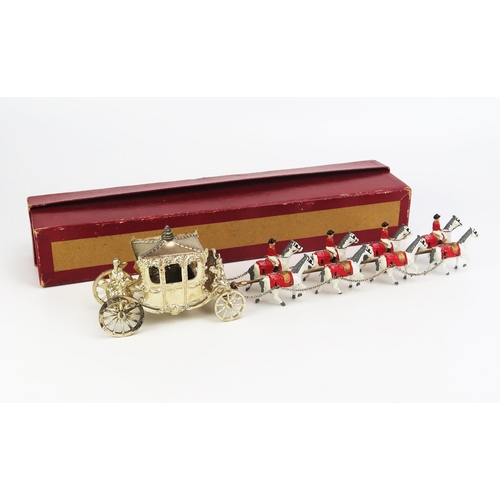 1169 - Lesney Large Scale Coronation Coach (Matchbox Interest) - pale gold-silver colour - excellent in exc... 