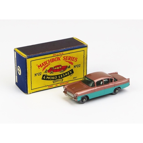 1178 - Matchbox Moko 22b 1958 Vauxhall Cresta PA - Stannard Code 11 - two-tone light met. brown/turquoise, ... 