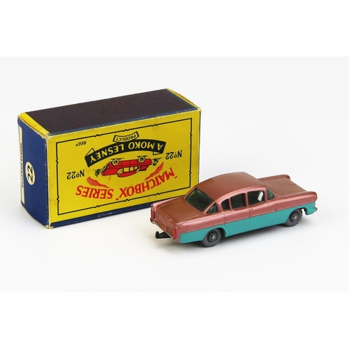 1178 - Matchbox Moko 22b 1958 Vauxhall Cresta PA - Stannard Code 11 - two-tone light met. brown/turquoise, ... 