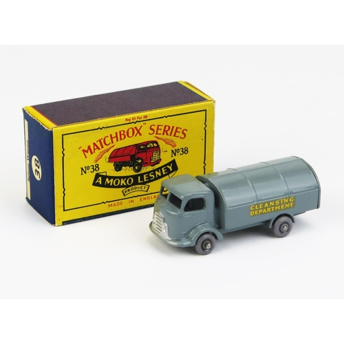 1182 - Matchbox Moko 38a Karrier Refuse Collector - Stannard Code  7, grey, silver trim, 