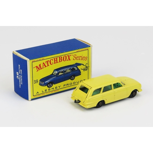 1183 - Matchbox Regular Wheels 38b Vauxhall Victor Estate Car - Stannard Code 7, pale yellow, silver trim, ... 