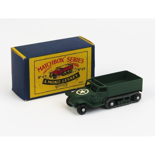 1189 - Matchbox Moko 49a M3 Personnel Carrier - Stannard Code 14, olive green, black plastic wheels and rol... 