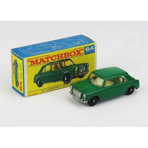 1196 - Matchbox Regular Wheels 64b MG 1100 - Stannard Code 3, green, cream interior, 11x45 black plastic wh... 