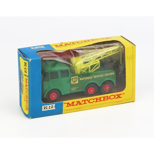 1210 - Matchbox King Size K12 Foden Heavy Breakdown/Wreck Truck - green, yellow arm, unpainted hook, 