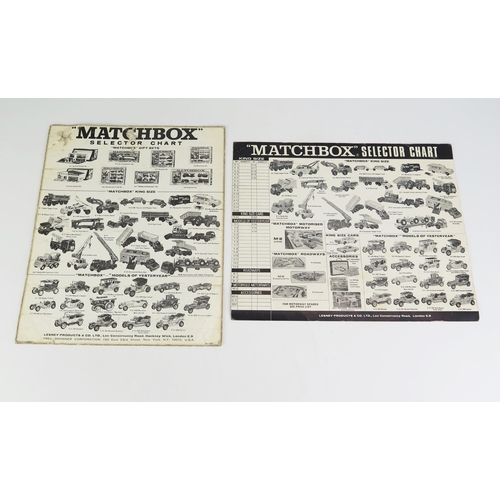 1221 - Matchbox Regular Wheels Selector Charts including one for Fred Bronner (USA) distributers - UK one i... 