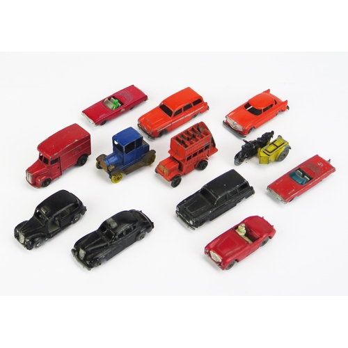 1227 - A Dozen Small Scale Diecast Vehicles including Budgie, Benbros, Morestone, Charbens etc. - playworn,... 